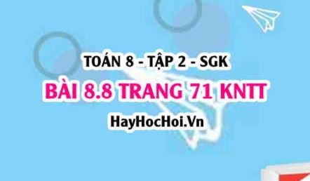 Bài 8.8 trang 71 Toán 8 Tập 2 Kết nối tri thức: Xác suất thực nghiệm của hành động tung kẹp giấy
